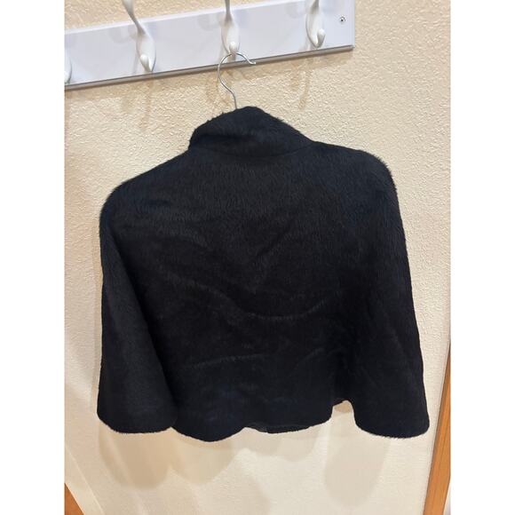 Liliana Castellano black shawl womens large classy suri alpaca merino wool - Picture 2 of 9